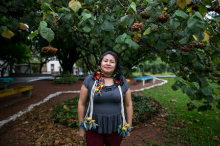 Telma Taurepang é uma das lideranças indígenas brasileiras mais conhecidas na luta pelos direitos das mulheres indígenas. Foto: Luiza Castro/Sul21