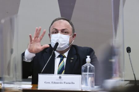 Eduardo Pazuello em depoimento à CPI.
Foto: Edilson Rodrigues/Agência Senado