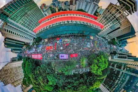 Ato contra Bolsonaro toma ao menos 9 quarteirões da avenida Paulista. Foto: Ricardo Stuckert
