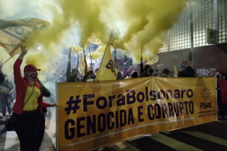 Porto Alegre tem segundo ato do mês de julho contra Bolsonaro. Foto: Gabriel Galli