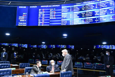 Votação pro projeto que revoga a LSN. Foto: Waldemir Barreto/Agência Senado