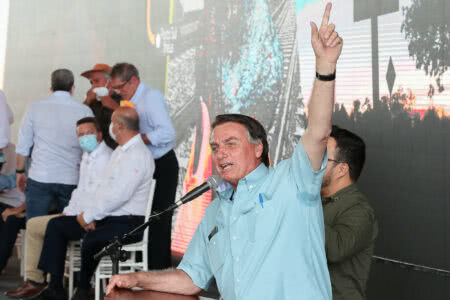 Bolsonaro em Tanhaçu (BA). Foto: Marcos Corrêa/PR