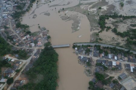 Município de Itamaraju, na Bahia, atingido pelas chuvas (Foto: Manu Dias/Governo da Bahia)