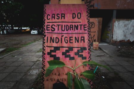 Ocupação realizada por Coletivo de Indígenas da UFRGS para reivindicar casa de estudante. Foto: Joana Berwanger/Sul21