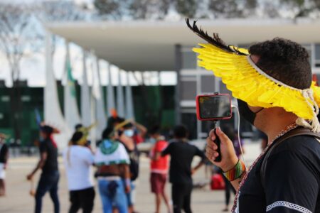 A comunicação tem sido uma fundamental ferramenta de luta dos povos indígenas. (Foto: Daniela Huberty/Comin)