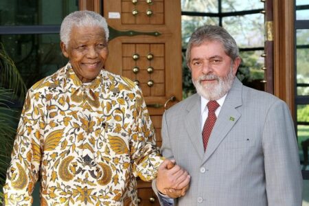 Nelson Mandela e Luiz Inácio Lula da Silva. (Foto: Ricardo Stuckert)