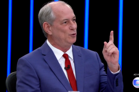 Ciro Gomes (PDT) foi o segundo presidenciável a ser entrevistado pelo telejornal da TV Globo. Foto: Reprodução