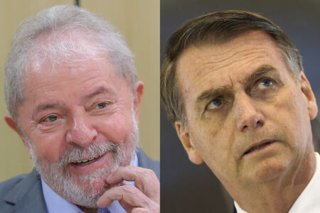 Ipec: Lula tem 51% e Bolsonaro 37% dos votos válidos no 1º turno