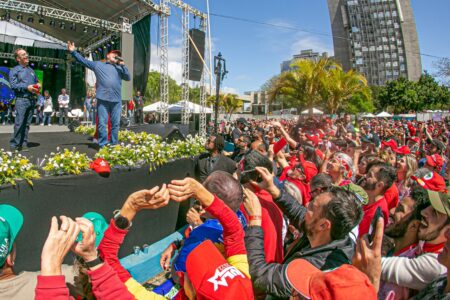 Comício de Lula em Florianópolis. Foto: Guilherme Santos/Sul21