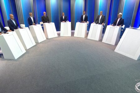 Candidatos ao governo do Estado participaram na terça do último debate antes do primeiro turno | Foto: Reprodução