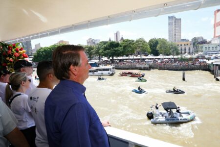 Bolsonaro no Círio de Nazaré. Foto: Clauber Cleber Caetano/PR