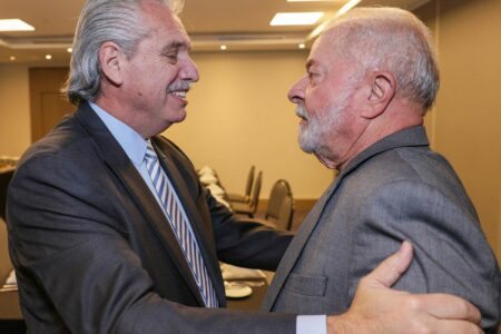 Lula e Alberto Fernández, presidente da Argentina (Foto: Presidência Argentina)