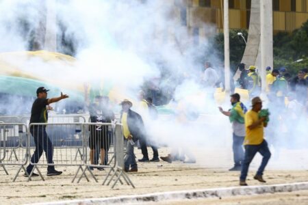 Manifestantes invadem Congresso, STF e Palácio do Planalto. Foto: Marcelo Camargo/Agência Brasil