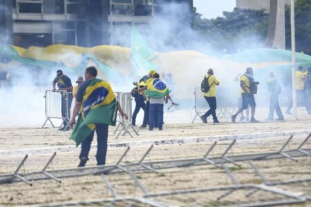 Manifestantes invadem Congresso, STF e Palácio do Planalto. Foto: Marcelo Camargo/Agência Brasil