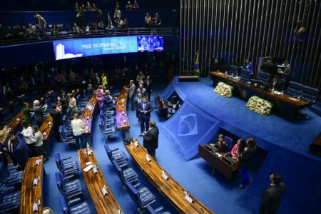 Cerimônia de posse dos senadores eleitos. Foto: Pedro França/Agência Senado