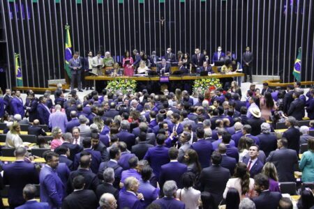 Posse dos deputados federais para a 57ª legislatura. Foto: Marina Ramos/Câmara dos Deputados